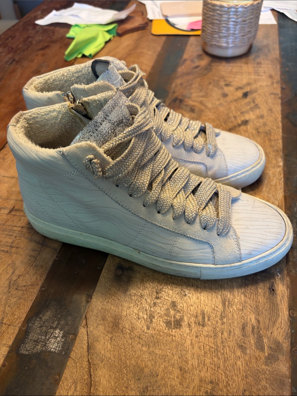 P448 High-Top Zebra Sneakers size 39